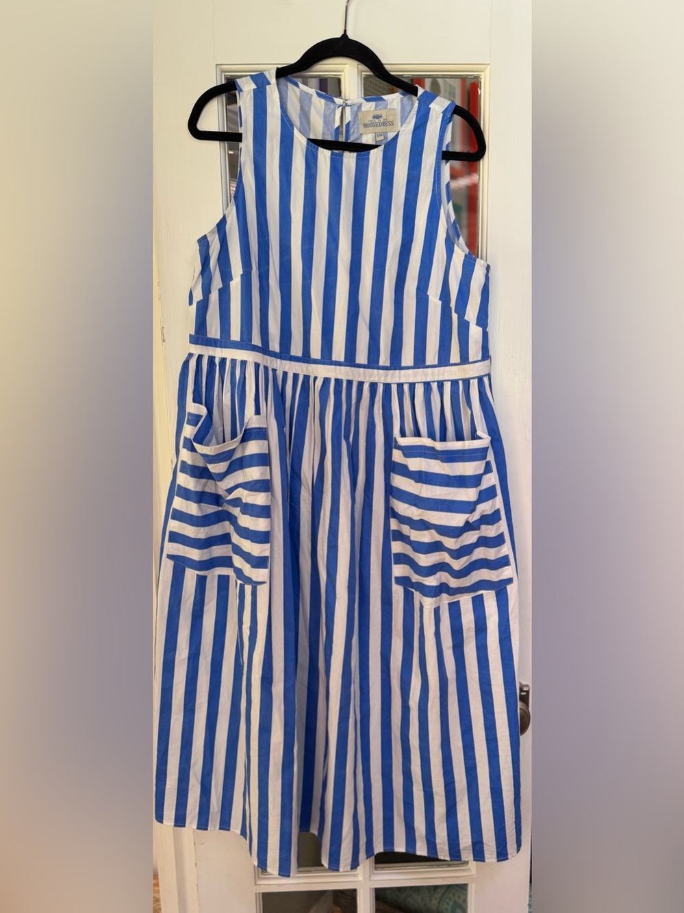 This Is My Housedress Grace Housedress Italian Ice Blue Stripe L/XL